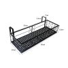 Plant Holder Plant Stand Hanging Flower Pot Basket Garden Wall Rack Shelf Rectangle – Black