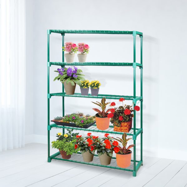 Plant Shelve Garden Greenhouse Steel Storage Shelving Frame Stand Rack – 5 Tier