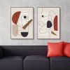 Abstract Line Art By Picasso 3 Sets Black Frame Canvas Wall Art – 40×60 cm