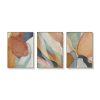 Abstract Orange 3 Sets Gold Frame Canvas Wall Art – 40×60 cm