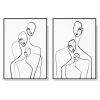 Abstract Figures 2 Sets Black Frame Canvas Wall Art – 50×70 cm