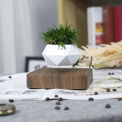 GOMINIMO Magnetic Levitating Plant Pot – Dark Brown