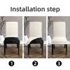 6pcs Dining Chair Slipcovers/ Protective Covers (White) GO-DCS-106-RDT