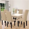 6pcs Dining Chair Slipcovers/ Protective Covers (Camel) GO-DCS-103-RDT