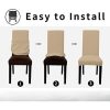 6pcs Dining Chair Slipcovers/ Protective Covers (Camel) GO-DCS-103-RDT