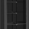 Portable Clothes Storage Organizer with 6 Shelves and 1 Clothes Hanging Rail Black RYG84BK