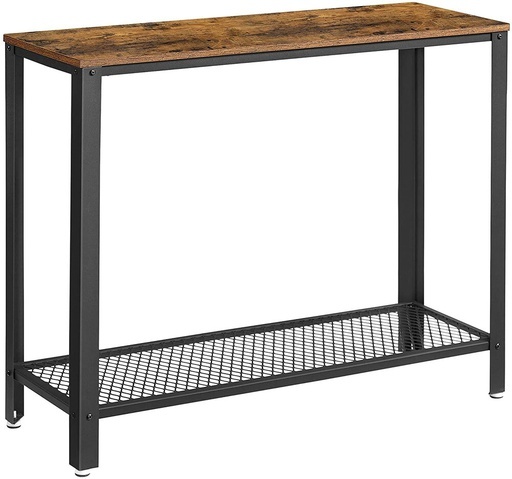 Console Table Rustic Brown and Black LNT80X