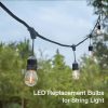 15M Plug Festoon String Lights Kits Globe Outdoor Christmas Party Garden – 15LED 48FT 240V wall plug-in