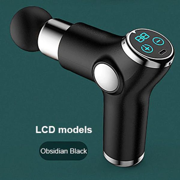 Mini Massage Gun LCD Display Percussion Massager Muscle Relaxing Therapy Deep Tissue AU – Black
