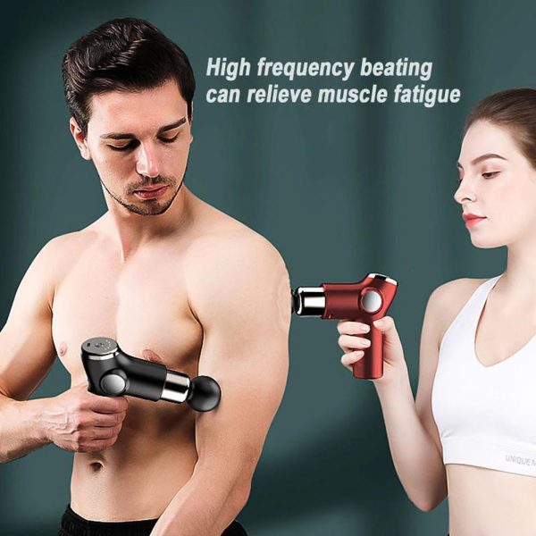 Mini Massage Gun LCD Display Percussion Massager Muscle Relaxing Therapy Deep Tissue AU – Black