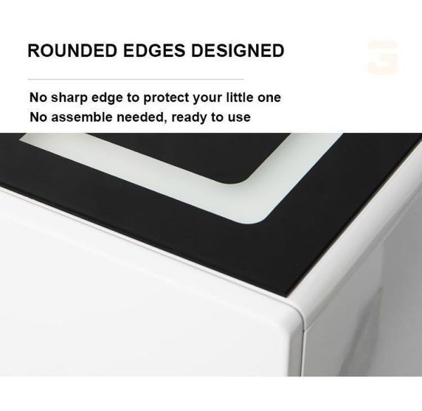 Findlay Smart Bedside Tables Side 3 Drawers Wireless Charging Nightstand LED Light USB Connection – Right Hand