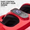 Forever Beauty Red Foot Massager Shiatsu Leg Calf Kneading Heat Remote Carry