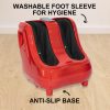 Forever Beauty Red Foot Massager Shiatsu Leg Calf Kneading Heat Remote Carry