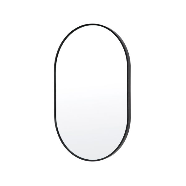 La Bella Wall Mirror Oval Aluminum Frame Makeup Decor Bathroom Vanity