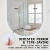 La Bella LED Wall Mirror Oval Touch Anti-Fog Makeup Decor Bathroom Vanity – 45×100 cm