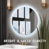 La Bella LED Wall Mirror Round Touch Anti-Fog Makeup Decor Bathroom Vanity – 50 cm