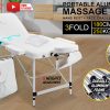 Forever Beauty Portable Beauty Massage Table Bed Therapy Waxing 3 Fold Aluminium – 186×70 cm, White