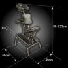 Forever Beauty Portable Beauty Massage Foldable Chair Table Therapy Waxing Aluminium – Black