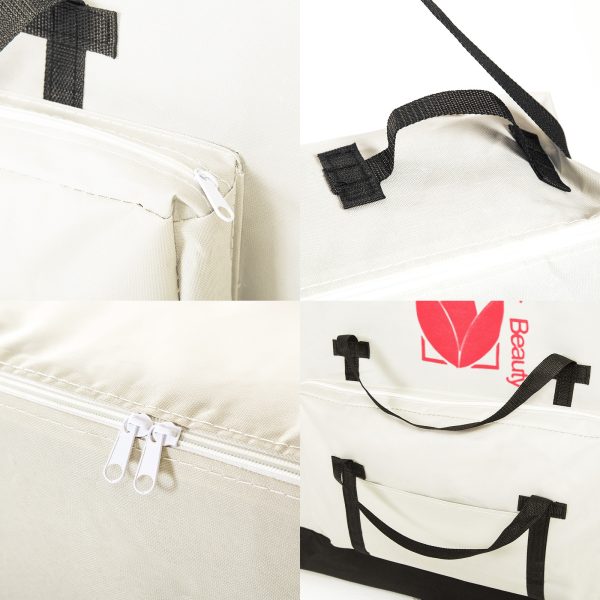 Forever Beauty White Massage Table Bed Delux Carry Bag Portable Wheeled