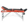 3 Fold Portable Aluminium Massage Table Massage Bed Beauty Therapy. – Black and Orange