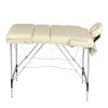 3 Fold Portable Aluminium Massage Table Massage Bed Beauty Therapy – Beige