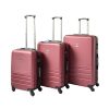 ABS Luggage Suitcase Set 3 Code Lock Travel Carry  Bag Trolley Maroon 50/60/70