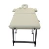 Fold Portable Aluminium Massage Table Massage Bed Beauty Therapy – 98x65x17 cm, Beige