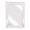 White Beaded Framed Mirror – 80×110 cm, White