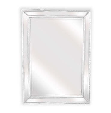 White Beaded Framed Mirror