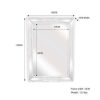 White Beaded Framed Mirror – 80×110 cm, White