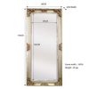 Deluxe French Provincial Ornate Mirror – 80×170 cm, Champagne