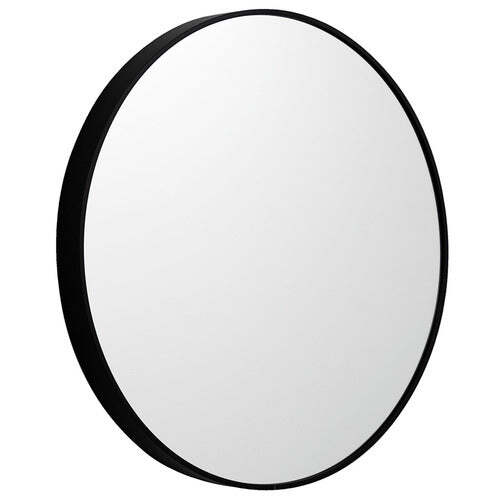 Metal Round Mirror – 100 cm, Black