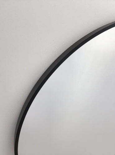 Metal Arch Mirror 75cm x 175cm – Black