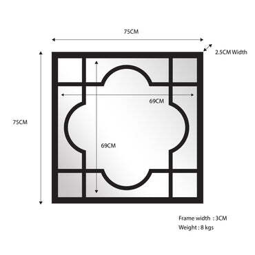 Window Style Mirror – Square 75cm x 75cm