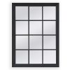 Window Style Mirror – Rectangle 95cm x 130cm – Black