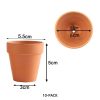 Flower Pot Pots Clay Ceramic Plant Drain Hole Succulent Cactus Nursery Planter – 10×5 cm