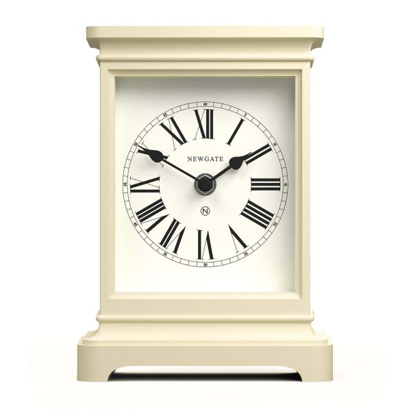 Newgate Time Lord Mantel Clock – Linen White