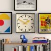 Newgate NFive Wall Clock Black Hands – Yellow