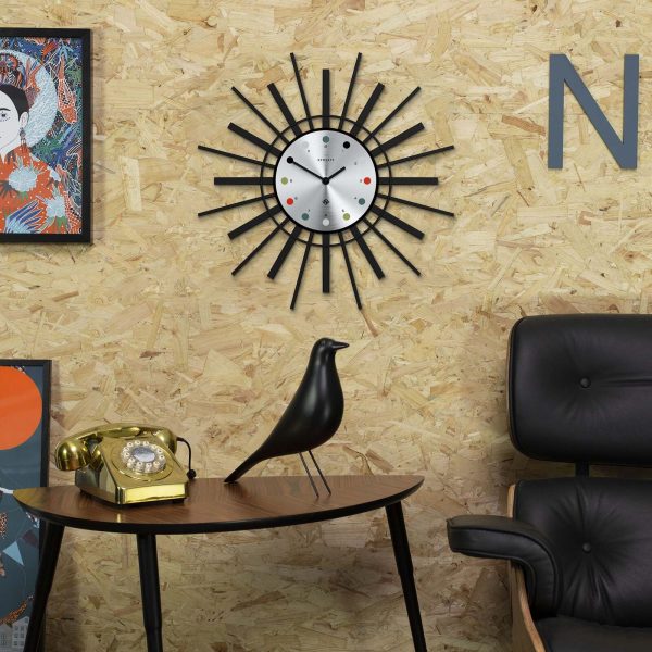 Newgate Stingray Wall Clock Black