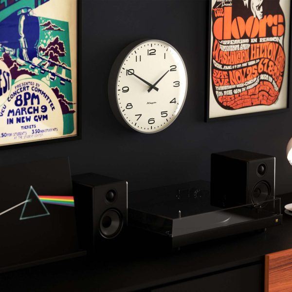 Radio City Wall Clock – Matte Blizzard Grey