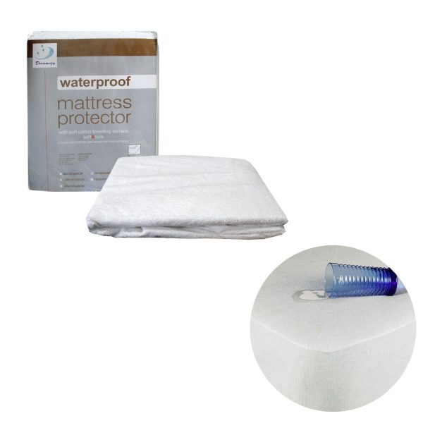 Fully Fitted Terry Waterproof Mattress Protector 30cm Wall