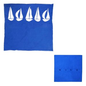 Sail Boats Cotton Embroidered European Pillowcase 65 x 65 cm