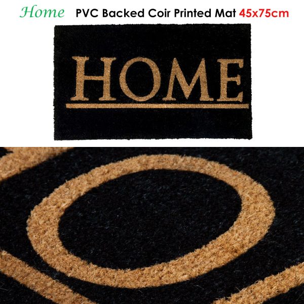 J.Elliot Home Home PVC Backed Coir Printed Door Mat