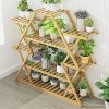 Bamboo Multilayer Flower Plant Bonsai Rack Shelf Stand Porch Lawn Patio. – Wooden