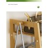 Portable Clothes Rack Coat Garment Stand Bamboo Rail Hanger Airer Closet. – Wooden