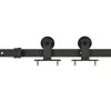 Sliding Door Hardware Kit Steel Black – 183 cm, 1