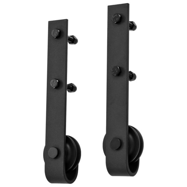 Sliding Door Hardware Kit Steel Black – 200 cm, 1