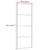 Sliding Door Aluminium and ESG Glass Black – 76×205 cm, Transparent