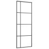 Sliding Door ESG Glass and Aluminium Black – 76×205 cm, Frosted