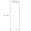 Sliding Door ESG Glass and Aluminium Black – 76×205 cm, Frosted